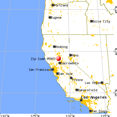 Yuba City, CA (95993) map from a distance