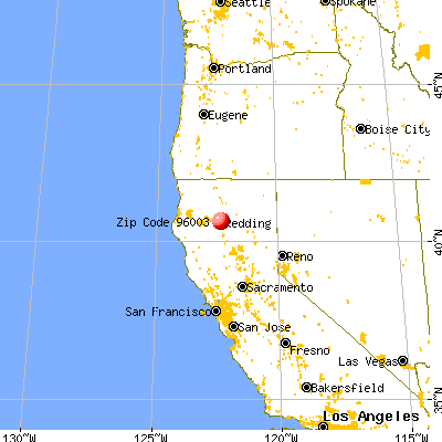Redding, CA (96003) map from a distance
