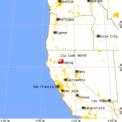 Bella Vista, CA (96008) map from a distance