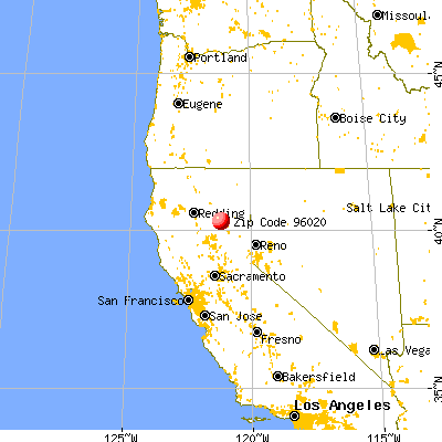 Warner Valley, CA (96020) map from a distance