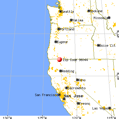 Hornbrook, CA (96044) map from a distance
