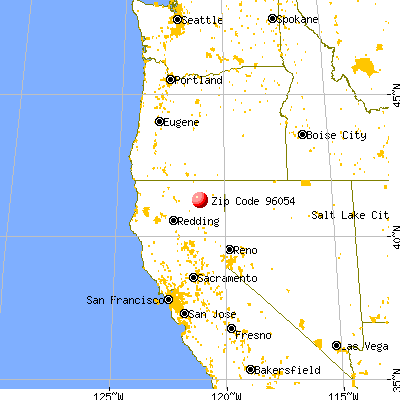 Lookout, CA (96054) map from a distance
