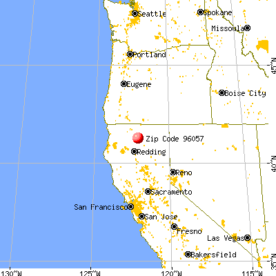 McCloud, CA (96057) map from a distance