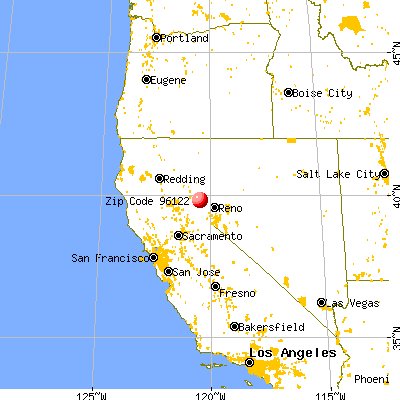 Beckwourth, CA (96122) map from a distance