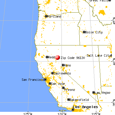 Johnstonville, CA (96130) map from a distance