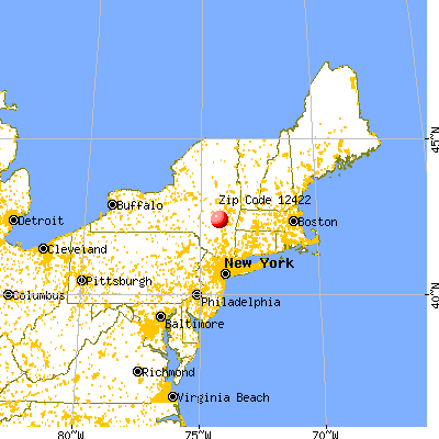 Durham, NY (12422) map from a distance