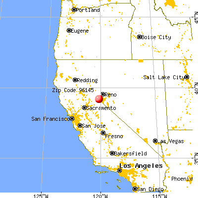 Sunnyside-Tahoe City, CA (96145) map from a distance