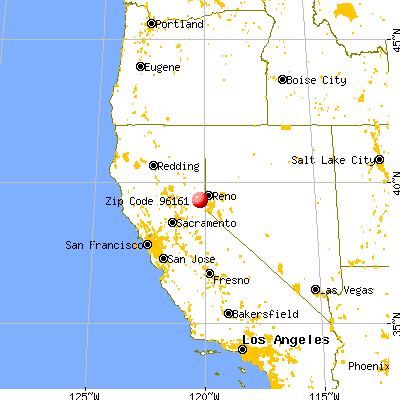 Truckee, CA (96161) map from a distance