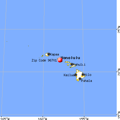 Waimalu, HI (96701) map from a distance