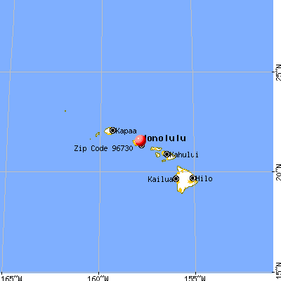 Kaaawa, HI (96730) map from a distance