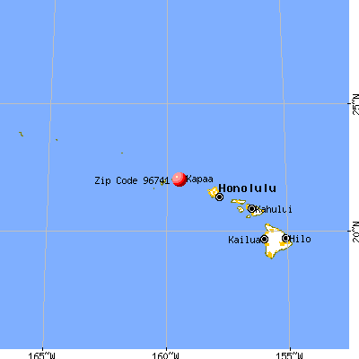 Kalaheo, HI (96741) map from a distance