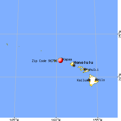 Poipu, HI (96756) map from a distance