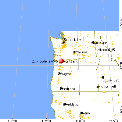 Beaverton, OR (97006) map from a distance