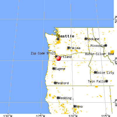 Estacada, OR (97023) map from a distance