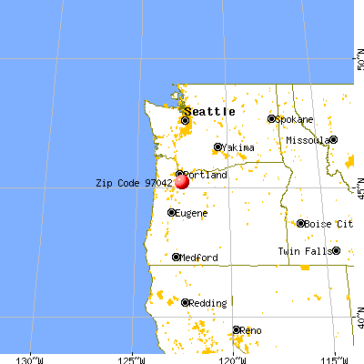 Mulino, OR (97042) map from a distance