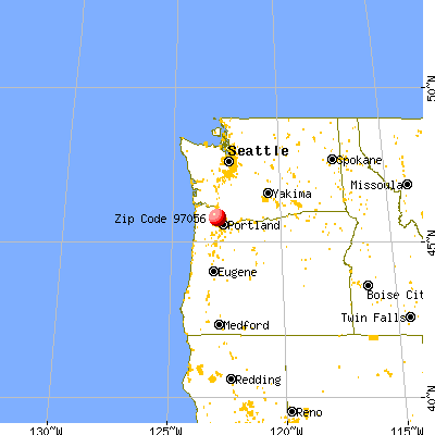 Scappoose, OR (97056) map from a distance