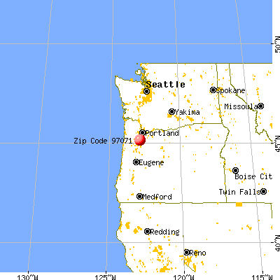 Woodburn, OR (97071) map from a distance