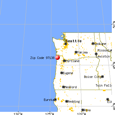 Seaside, OR (97138) map from a distance