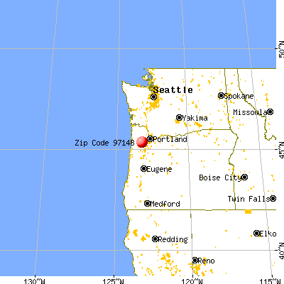 Yamhill, OR (97148) map from a distance