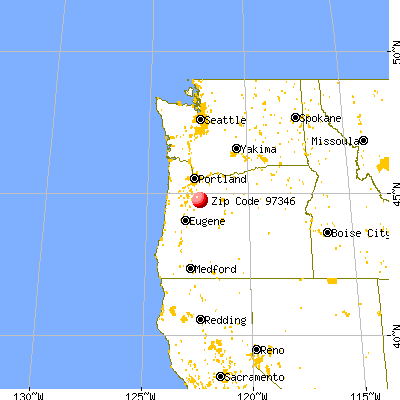 Gates, OR (97346) map from a distance