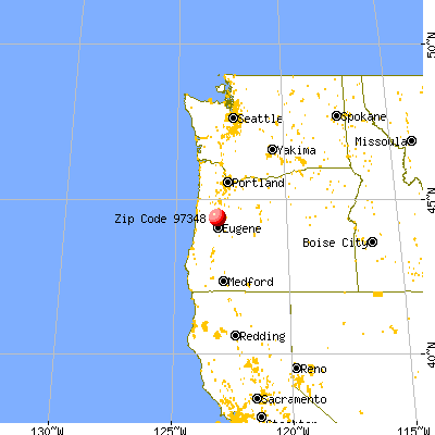 Halsey, OR (97348) map from a distance