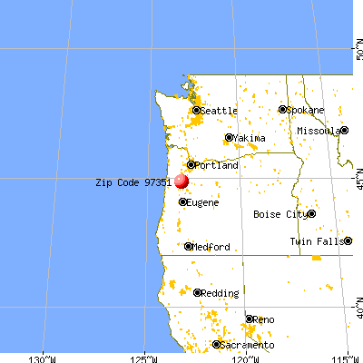Independence, OR (97351) map from a distance