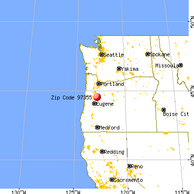 Lebanon, OR (97355) map from a distance