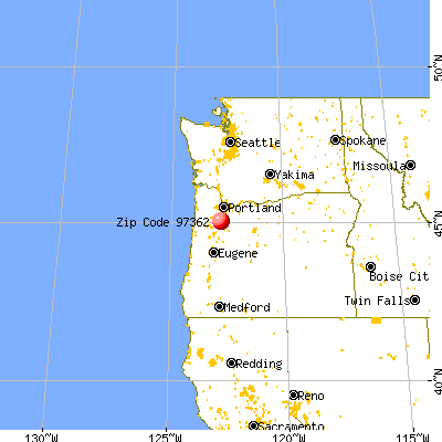 Mount Angel, OR (97362) map from a distance
