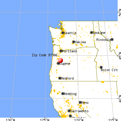 Sweet Home, OR (97386) map from a distance