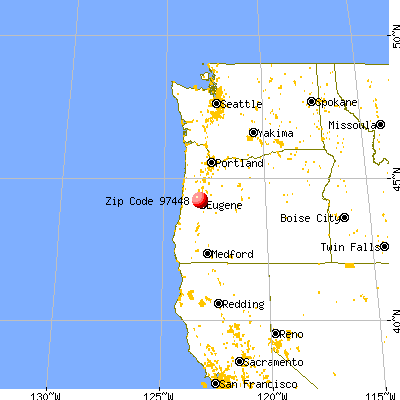 Junction City, OR (97448) map from a distance