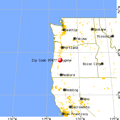 Springfield, OR (97477) map from a distance