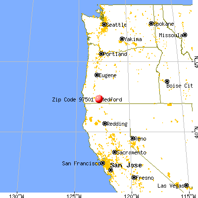 Medford, OR (97501) map from a distance