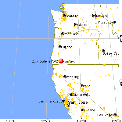 Central Point, OR (97502) map from a distance