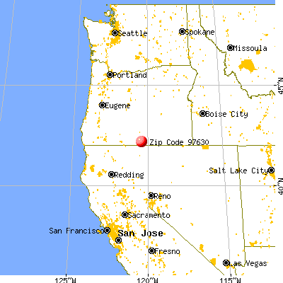 Lakeview, OR (97630) map from a distance