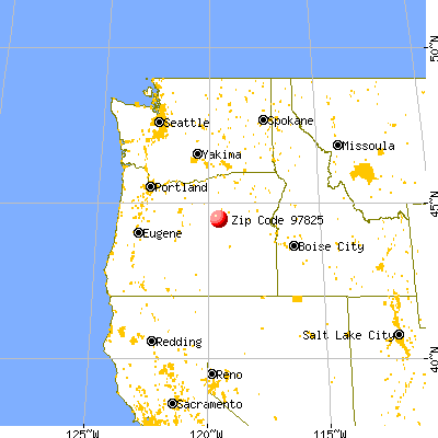 Dayville, OR (97825) map from a distance