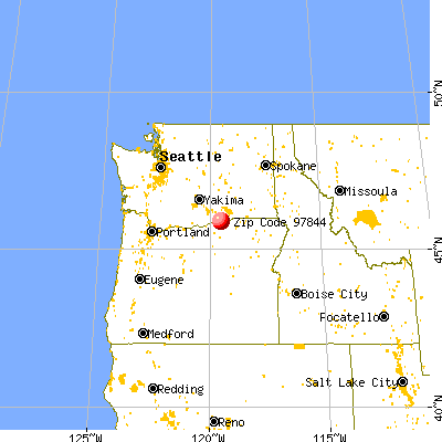 Irrigon, OR (97844) map from a distance
