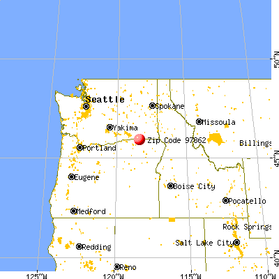 Milton-Freewater, OR (97862) map from a distance