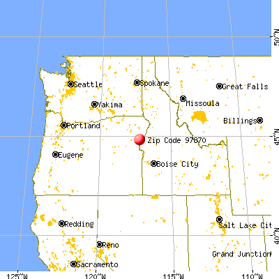 Richland, OR (97870) map from a distance