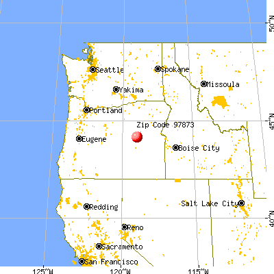 Seneca, OR (97873) map from a distance