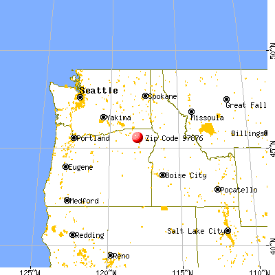 Summerville, OR (97876) map from a distance