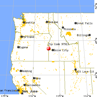 Nyssa, OR (97913) map from a distance