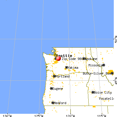 Lake Marcel-Stillwater, WA (98014) map from a distance