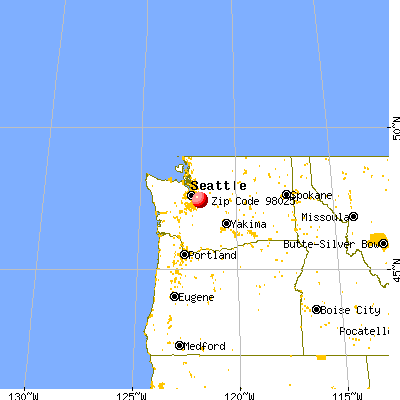 Hobart, WA (98025) map from a distance