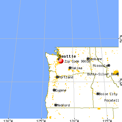 Hobart, WA (98038) map from a distance