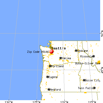 Burien, WA (98146) map from a distance