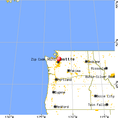 Everett, WA (98201) map from a distance