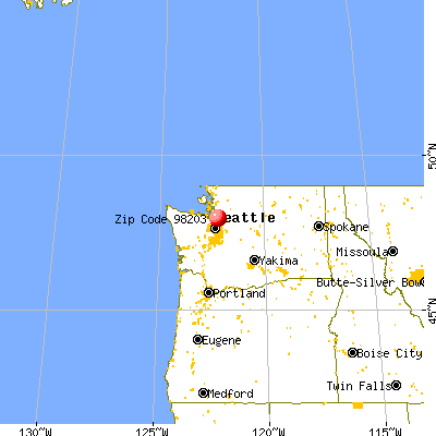 Everett, WA (98203) map from a distance