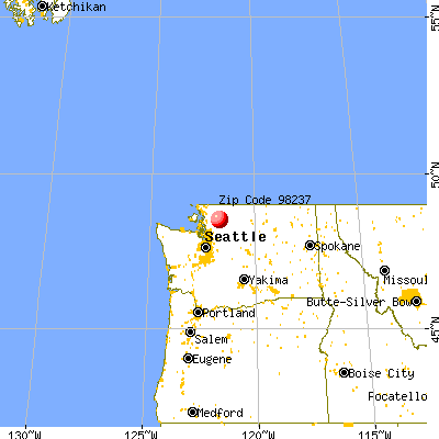 Concrete, WA (98237) map from a distance