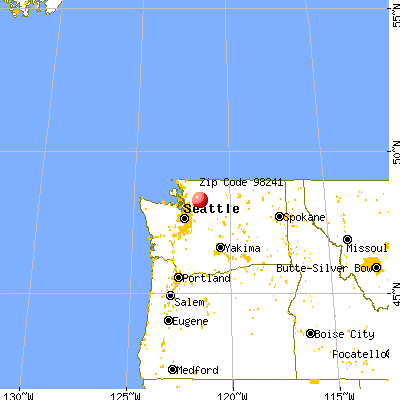 Darrington, WA (98241) map from a distance