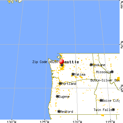 Langley, WA (98260) map from a distance